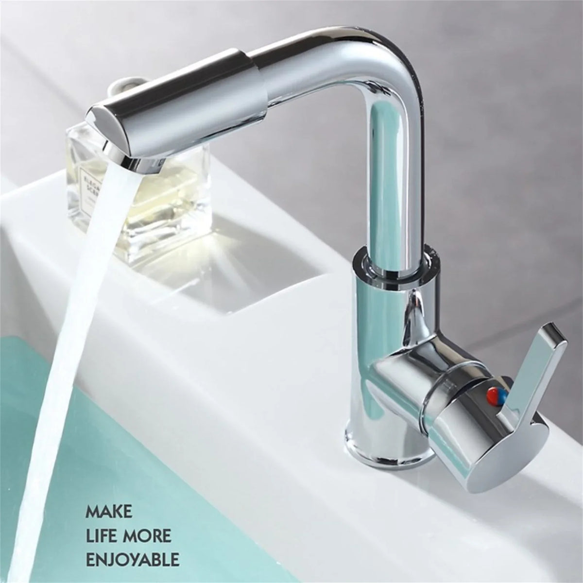 Elegant 360° Swivel Chrome Faucet for Effortless Water Control