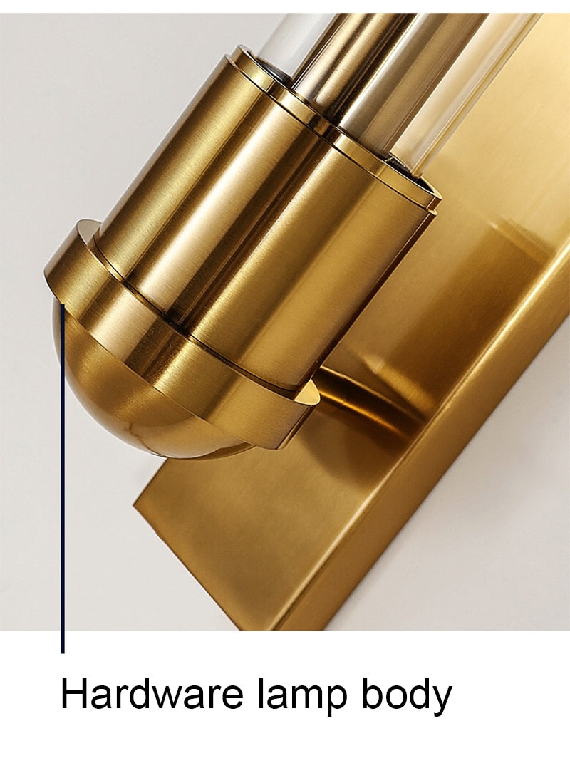 Aurora Luxe Dual-Glow LED Wall Sconce in Gold Finish