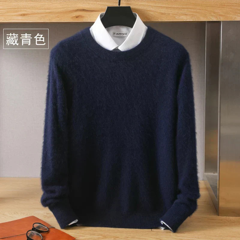 Sumptuous Cashmere Blend O-Neck Pullover for Ultimate Comfort