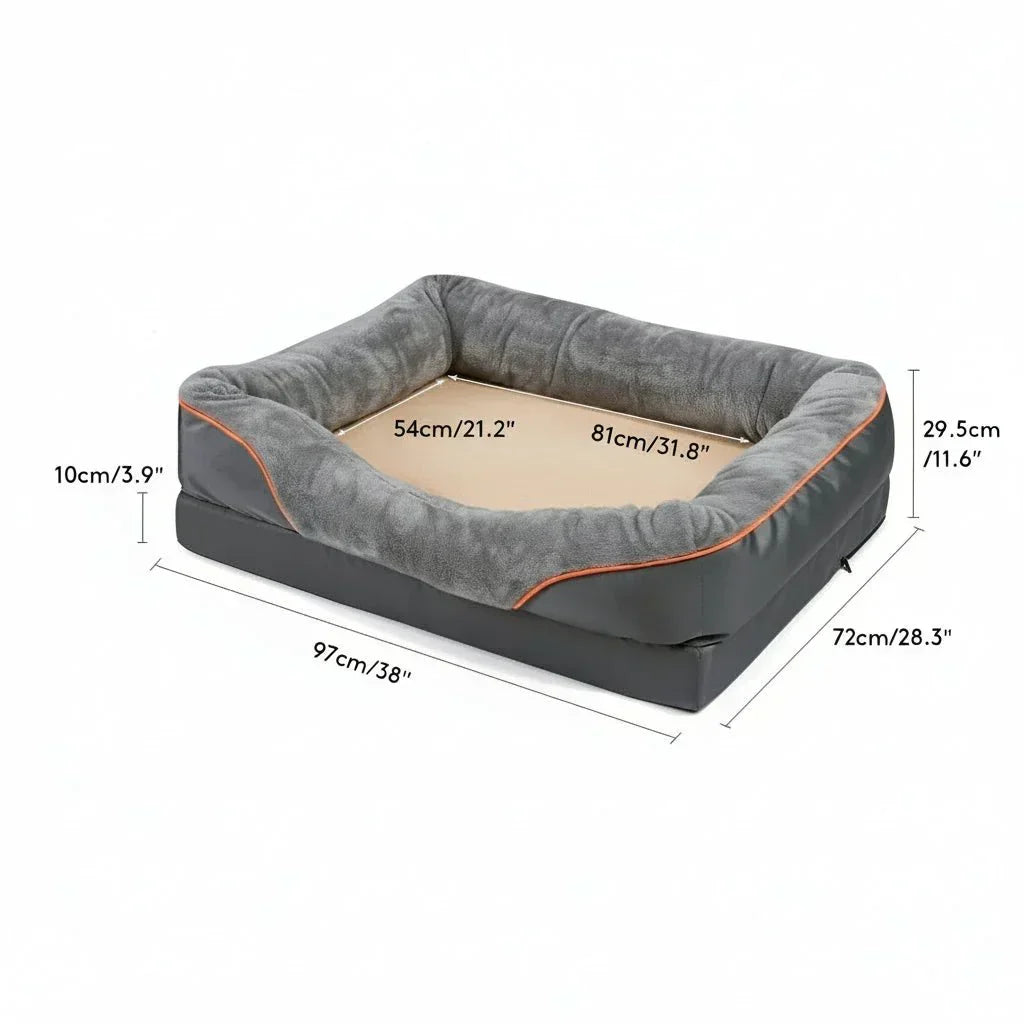 UltraComfort Waterproof Orthopedic Dog Bed with Support Pillow