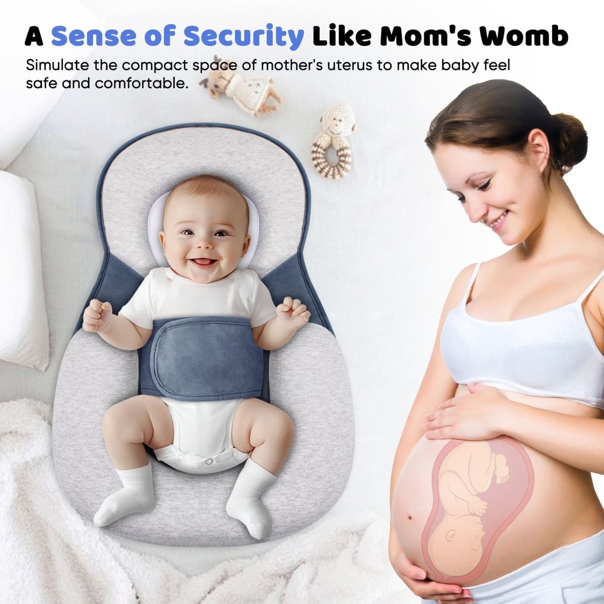 SafeSlumber Infant Support Pillow for Peaceful Sleep
