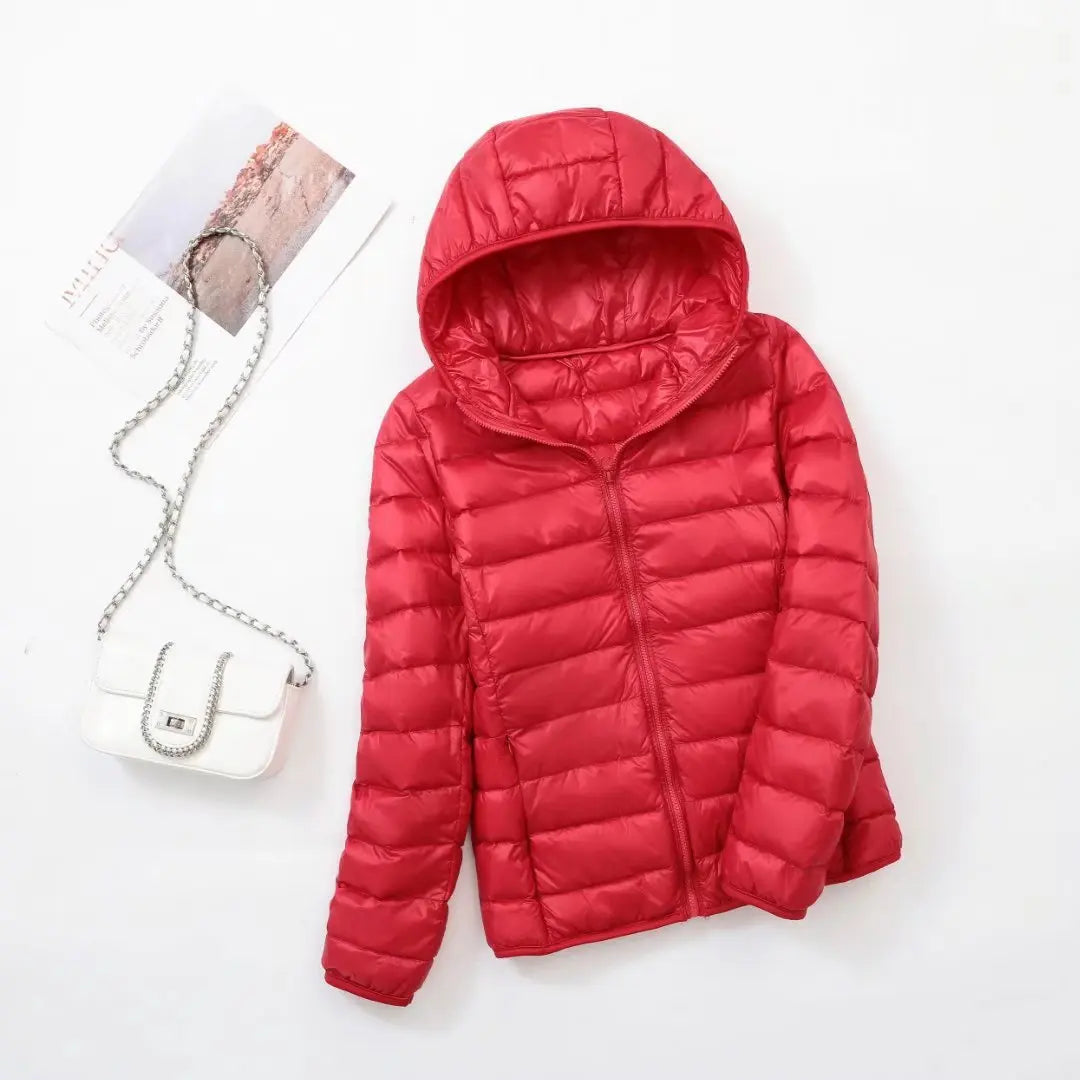 Reversible Hooded Down Jacket | Lightweight Insulated & Quilted Design | Dual-Style Versatile Warmth