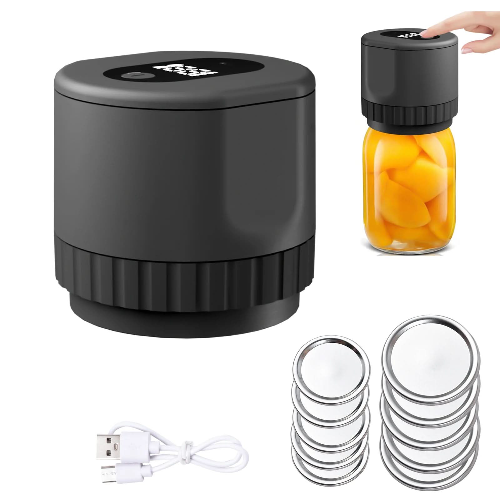 EcoSeal Portable Food Vacuum Sealer for Jars and Bottles