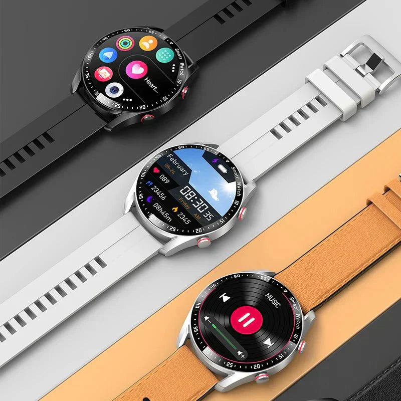 HealthSync Elite Men's Smartwatch with ECG, PPG, and Call Features