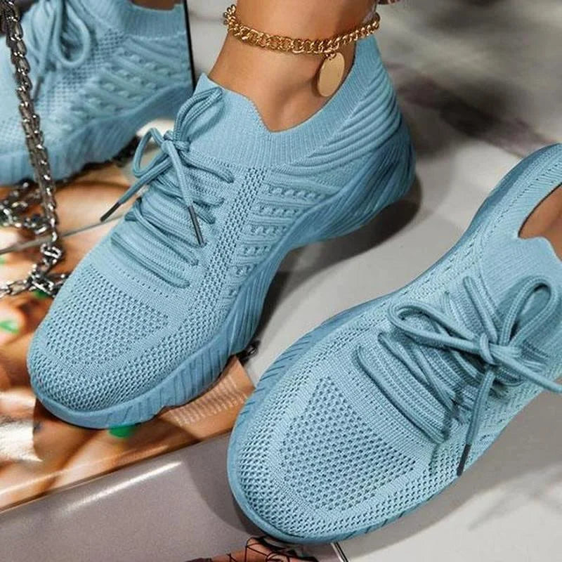 Women's Orthopedic Running Shoes | Breathable Knit Mesh | Slip-Resistant Rubber Sole | Foot Pain Relief & Posture Support