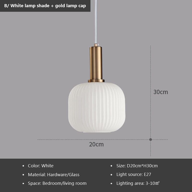 Nordic Elegance Pendant Lighting in Fluted Glass Design
