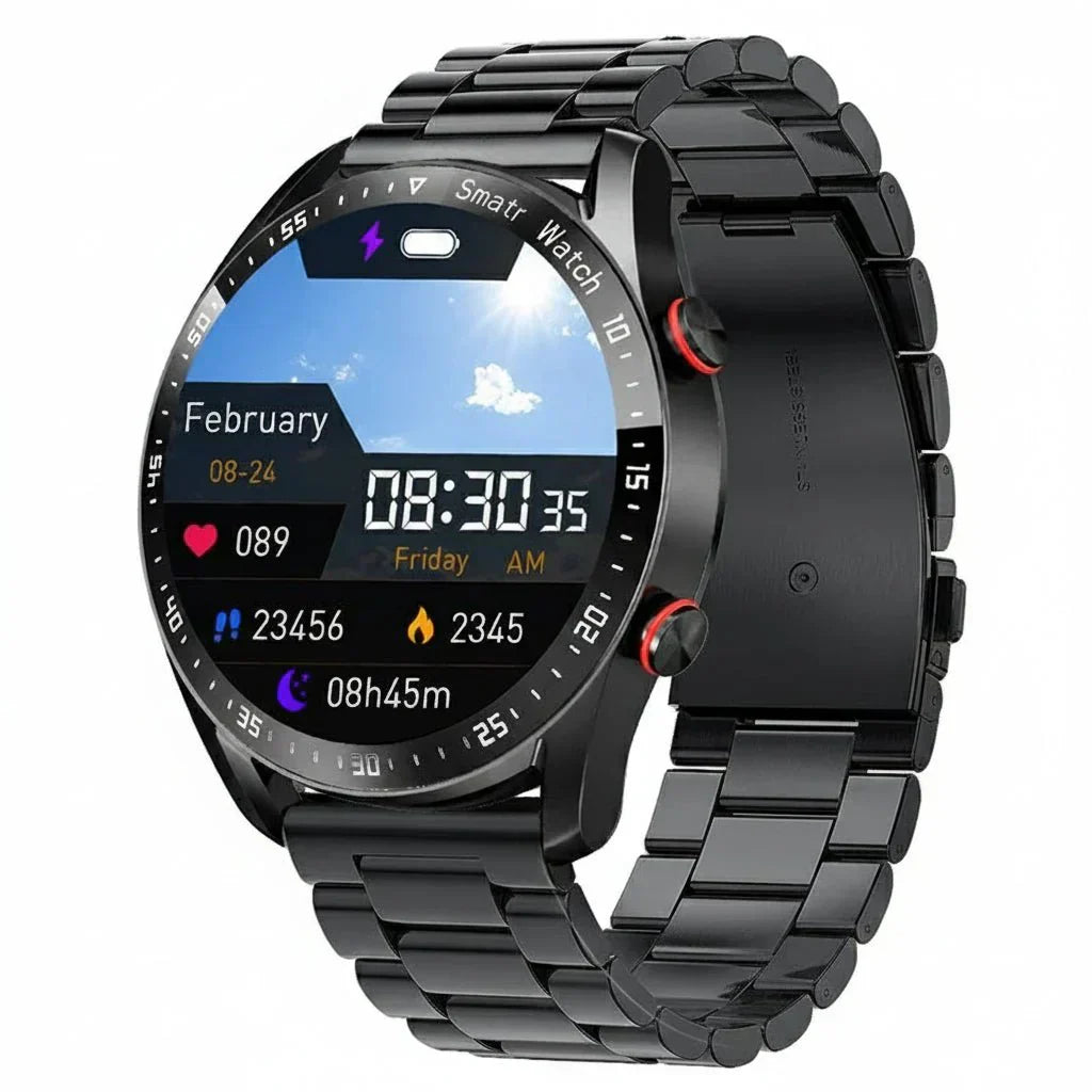 HealthSync Elite Men's Smartwatch with ECG, PPG, and Call Features