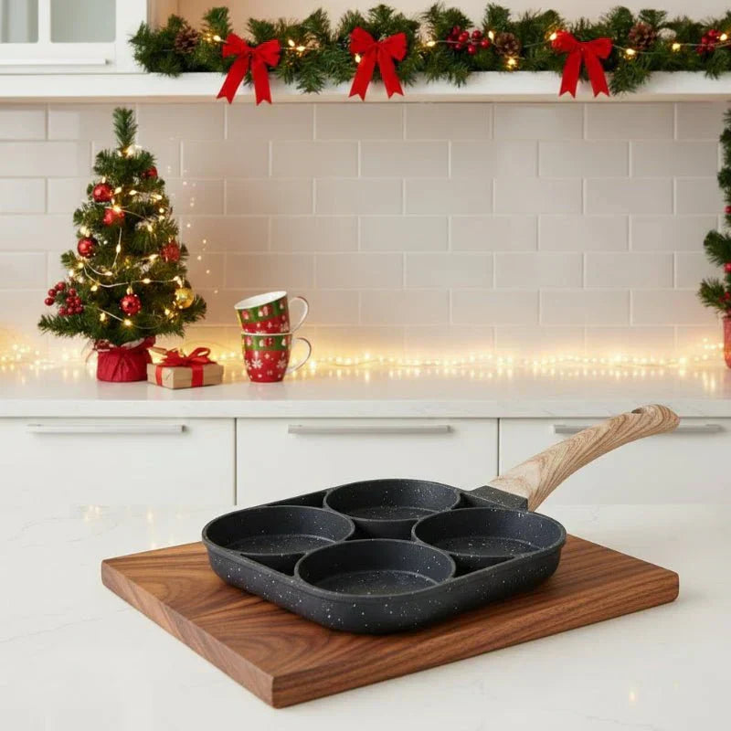 Versatile Nonstick Quadruple Frying Pan for All Your Meals
