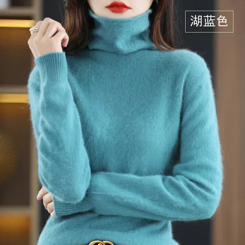 Luxura Cashmere High-Collar Sweater for Cozy Seasons