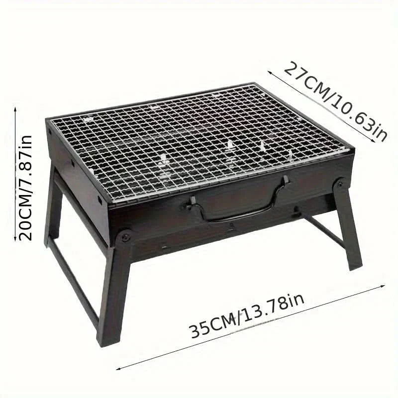 Compact Stainless Steel Charcoal Grill for Outdoor Adventures