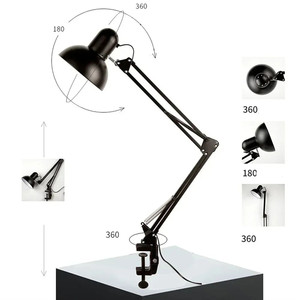 Versatile Metal LED Lamp for Enhanced Workspace Illumination
