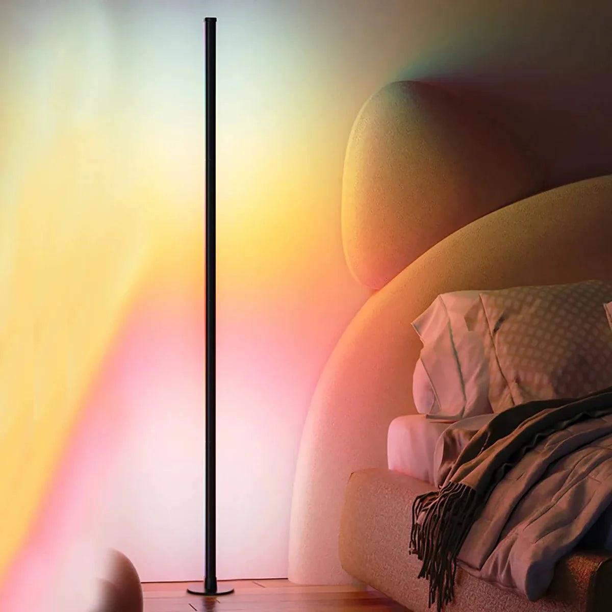 Versatile Color-Changing Corner Lamp with App Control & Music Sync