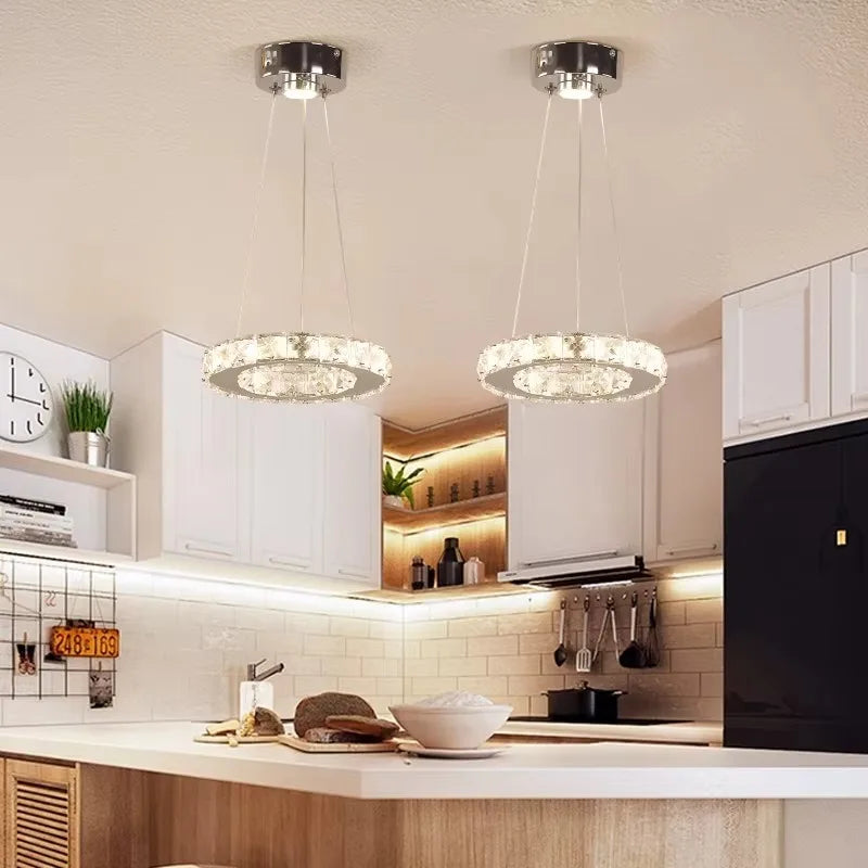Elegant LED Crystal Pendant Light for Stylish Home Spaces