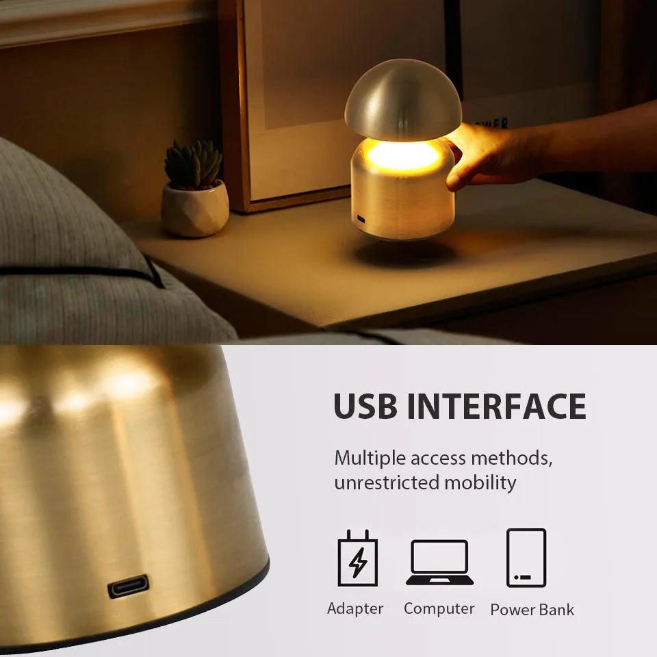 Versatile Touch-Control LED Night Lamp with 3 Color Settings