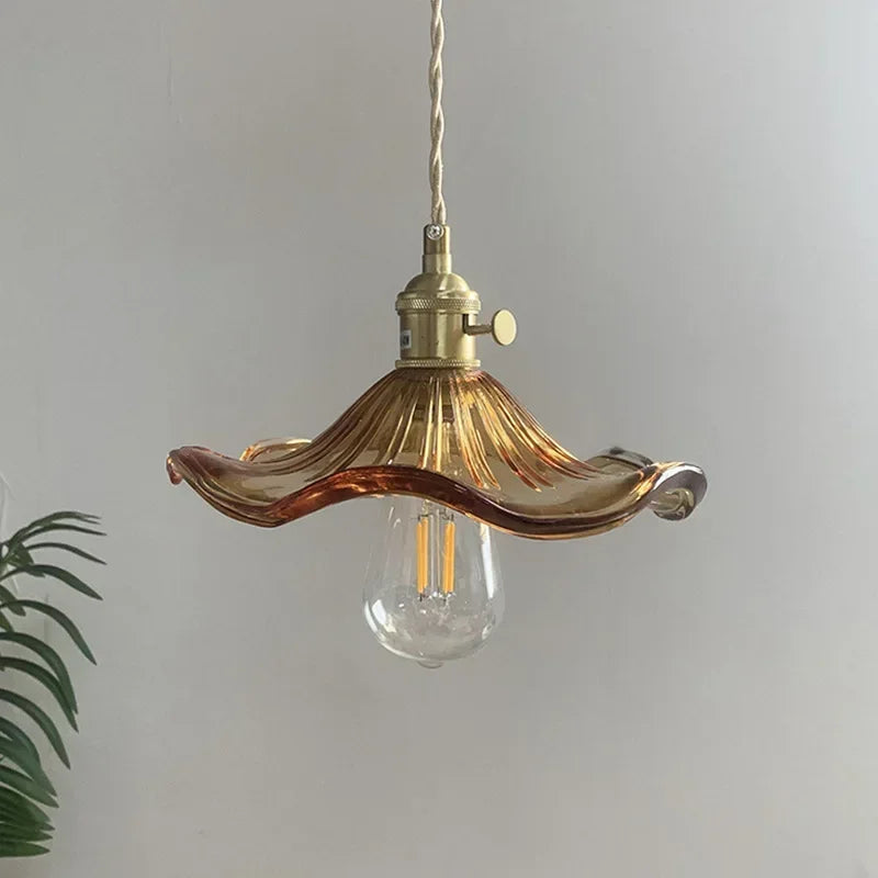 Aurora Glow Pendant Light – Vibrant Glass & Copper Fixture