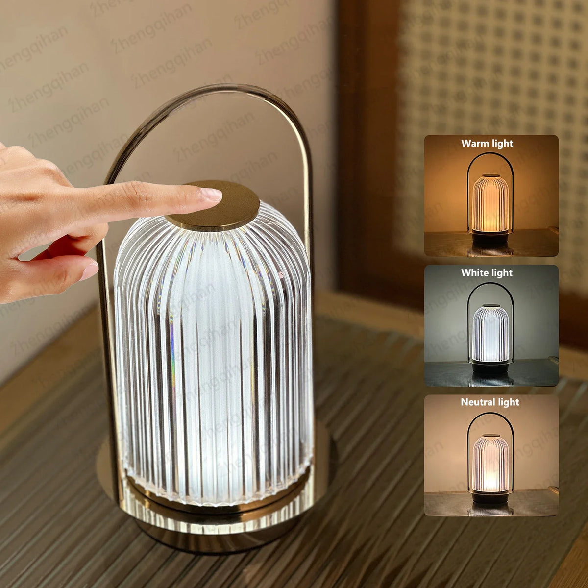 Rechargeable Touch-Control LED Crystal Lamp for Any Space