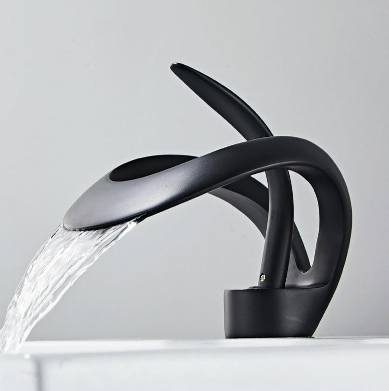 Liora — Solid Brass Bathroom Faucet with Brushed Gold Finish