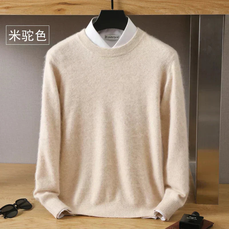 Sumptuous Cashmere Blend O-Neck Pullover for Ultimate Comfort