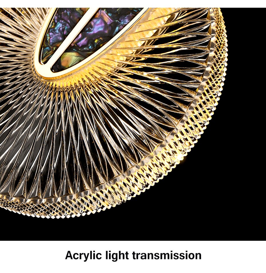 Luxe Aura Crystal Round Pendant Light Fixture