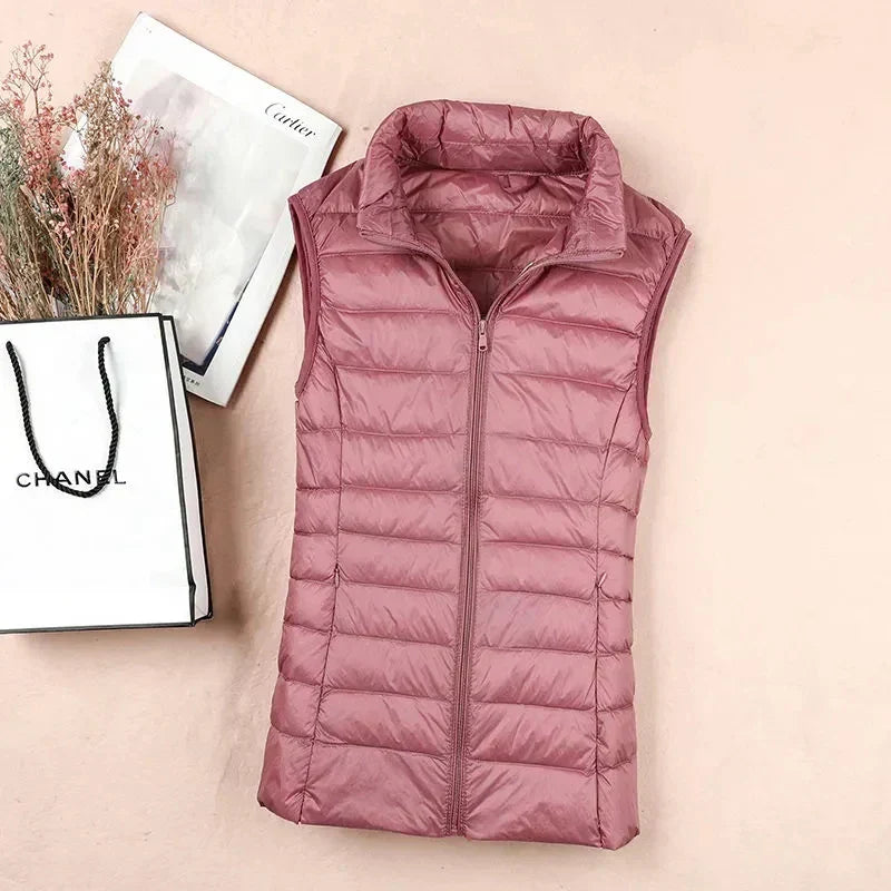 ChicSleeve Women's Lightweight Down Vest for Cold Weather