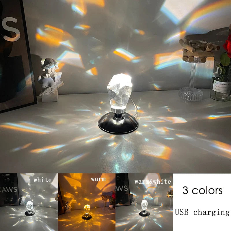 K9 Crystal Diamond Table Lamp RGB 16 Color Light for Bedroom Living Room Decor