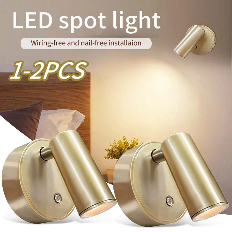 Cordless Rechargeable Touch Dimmable LED Wall Lamp