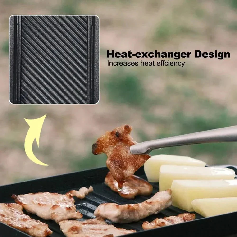 Compact Adventure Grill Plate Set for On-the-Go Cooking