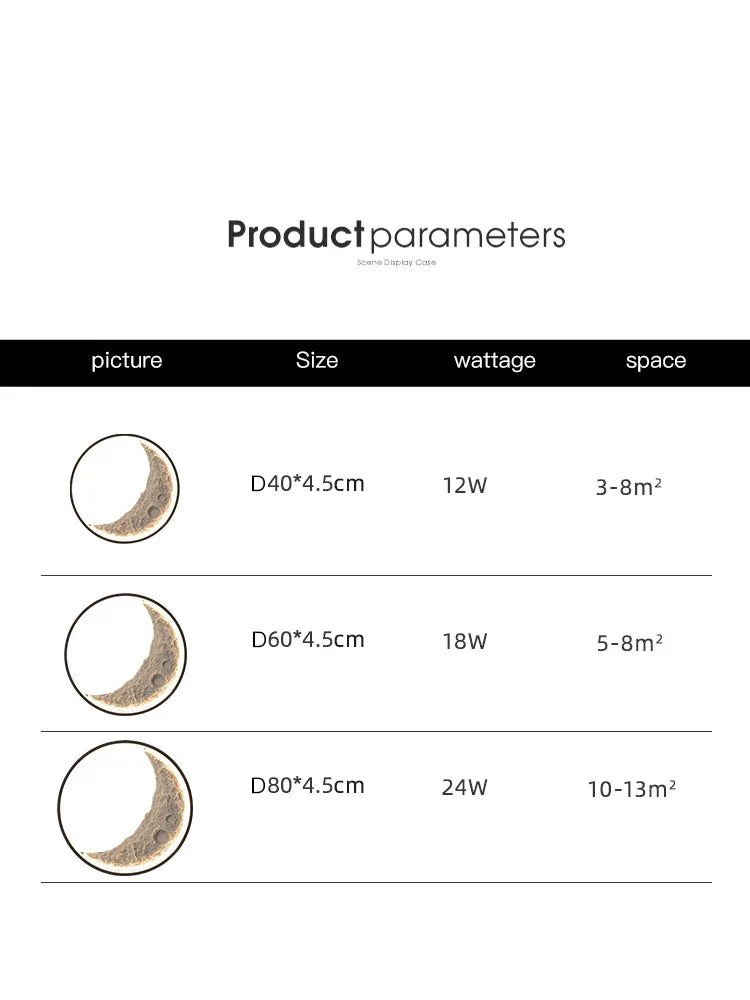 Dimmable Moon Wall Lamp