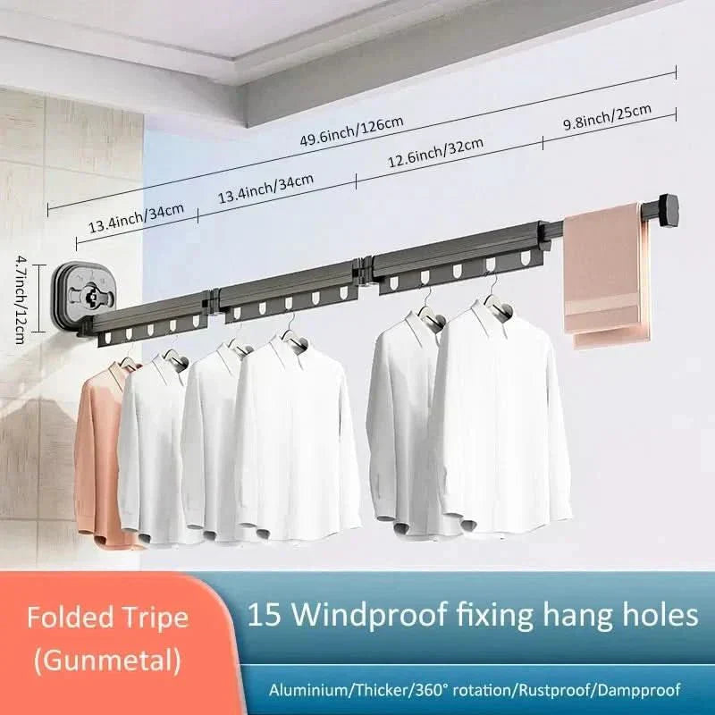 SpaceSaver Wall-Mounted Drying Rack - Compact & Stylish