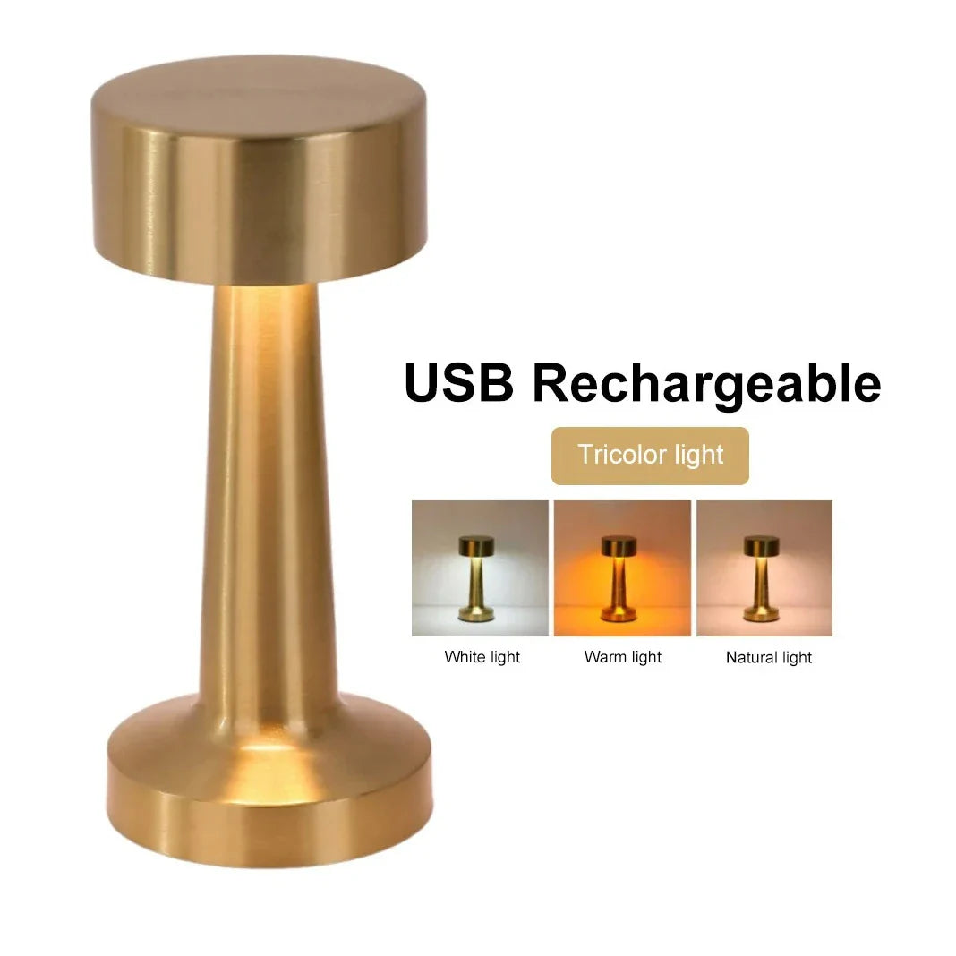Portable LED Touch Lamp with USB Charging for Stylish Spaces