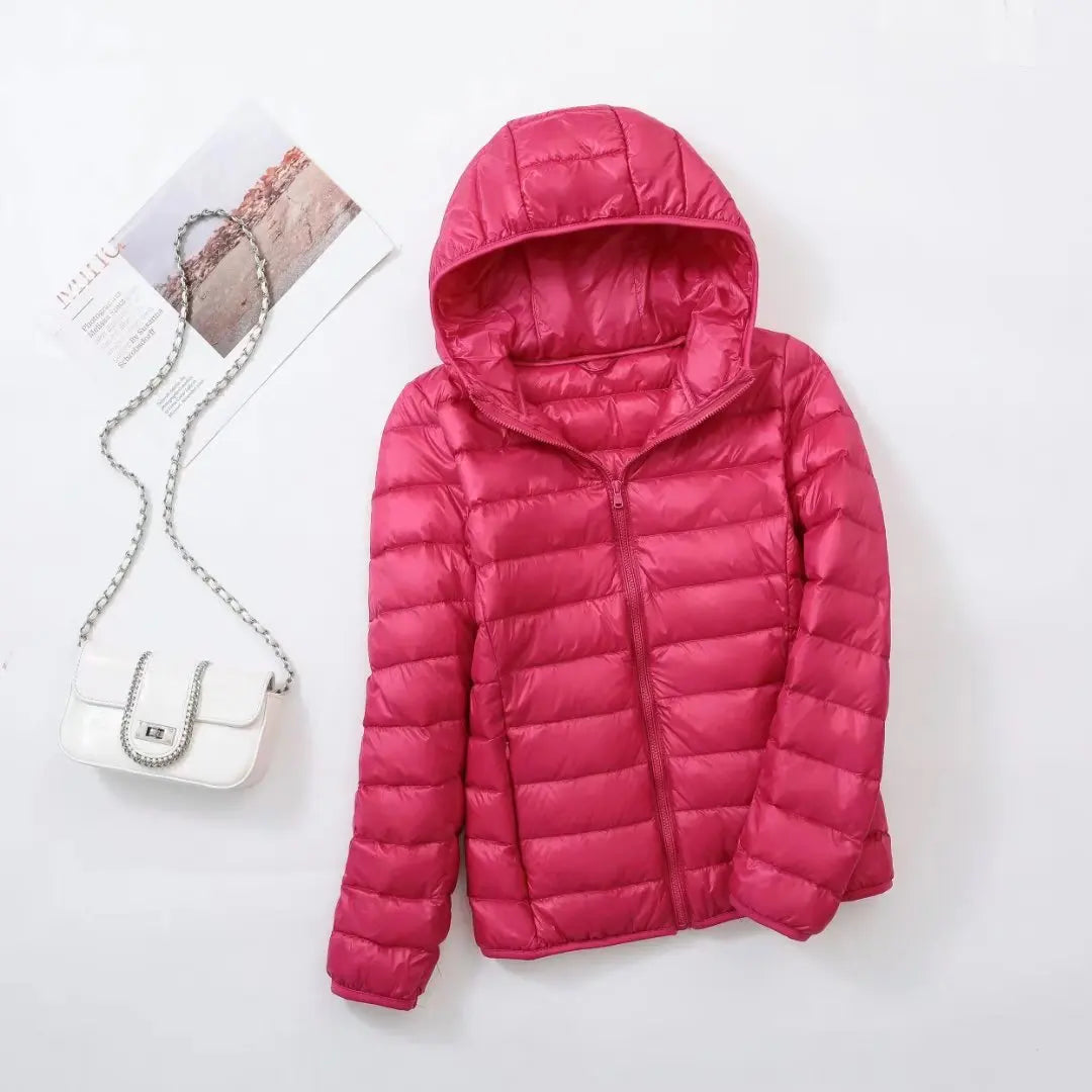 Reversible Hooded Down Jacket | Lightweight Insulated & Quilted Design | Dual-Style Versatile Warmth