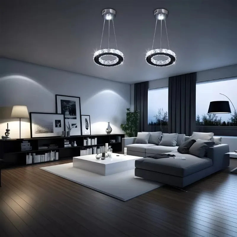Elegant LED Crystal Pendant Light for Stylish Home Spaces