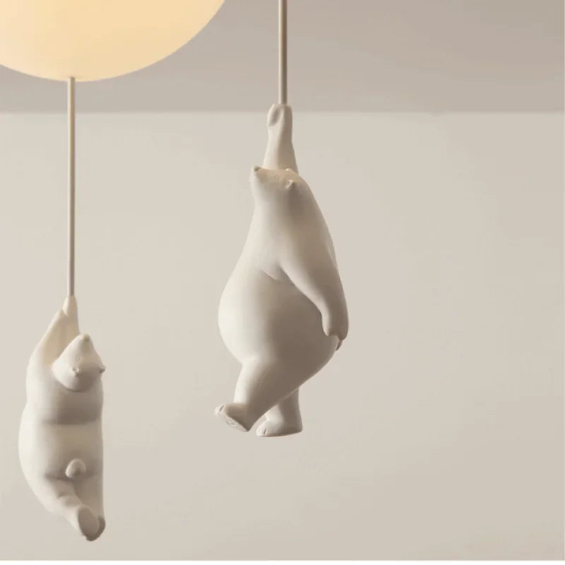 Charming Teddy Bear Balloon Pendant Light for Kids' Rooms