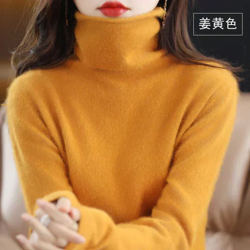 Luxura Cashmere High-Collar Sweater for Cozy Seasons