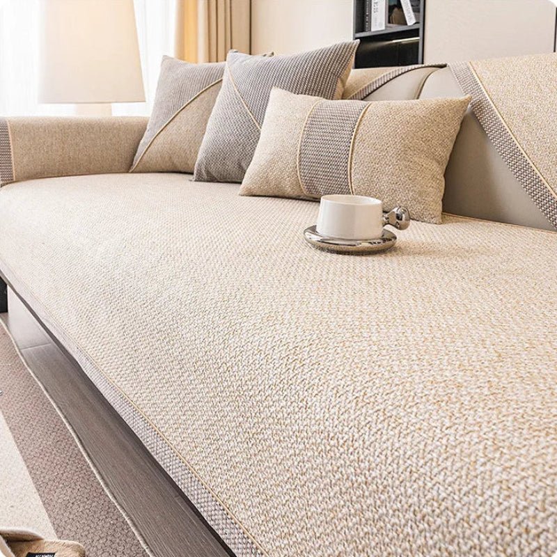All-Season Anti-Slip Cotton-Linen Sofa Protector