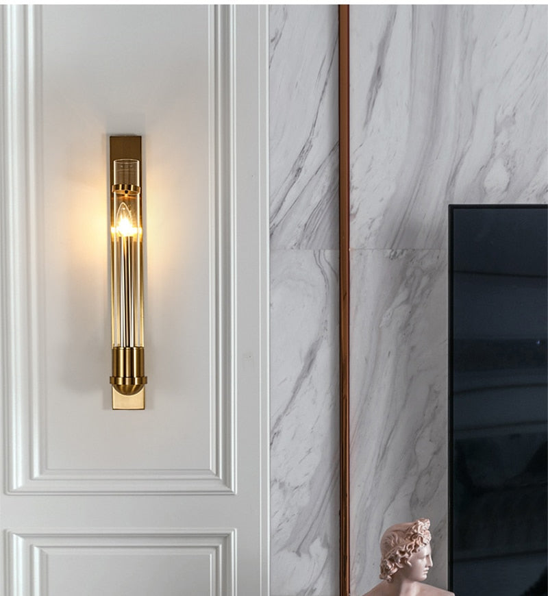 Aurora Luxe Dual-Glow LED Wall Sconce in Gold Finish