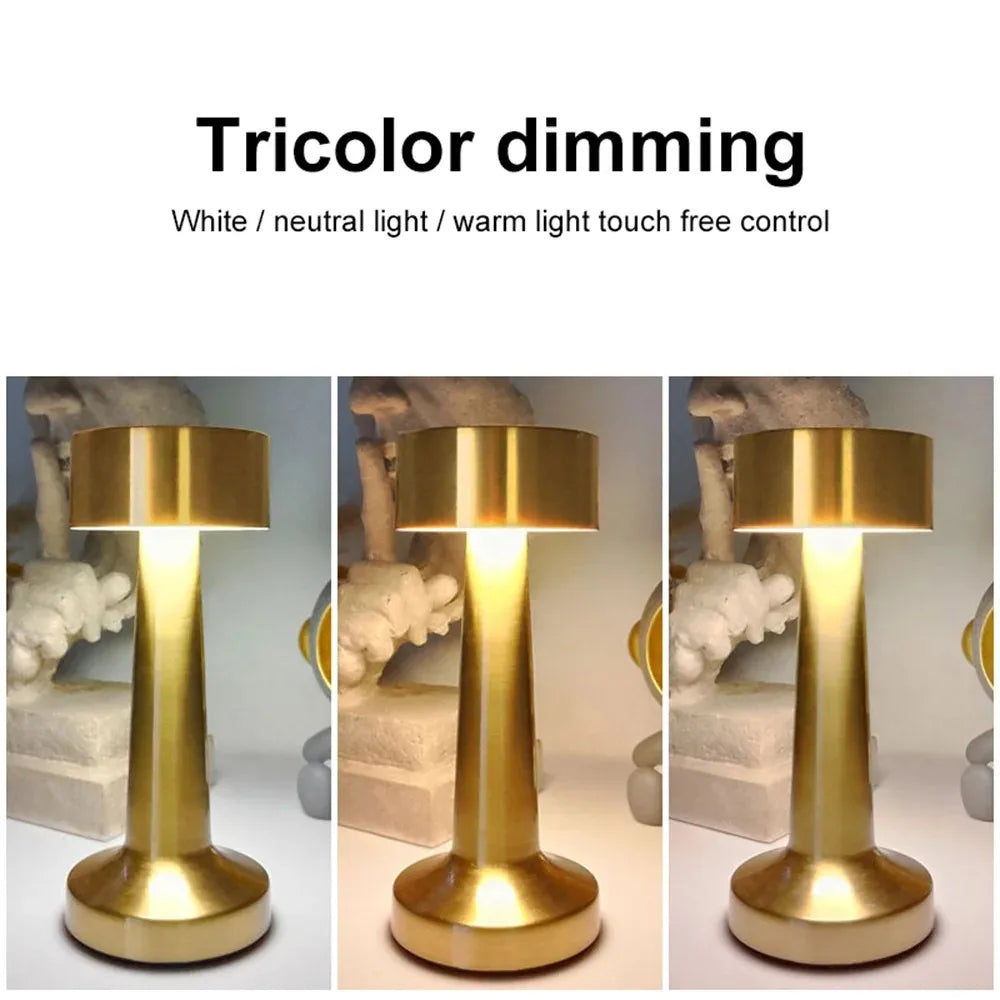 Portable LED Touch Lamp with USB Charging for Stylish Spaces
