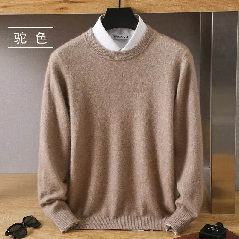 Sumptuous Cashmere Blend O-Neck Pullover for Ultimate Comfort