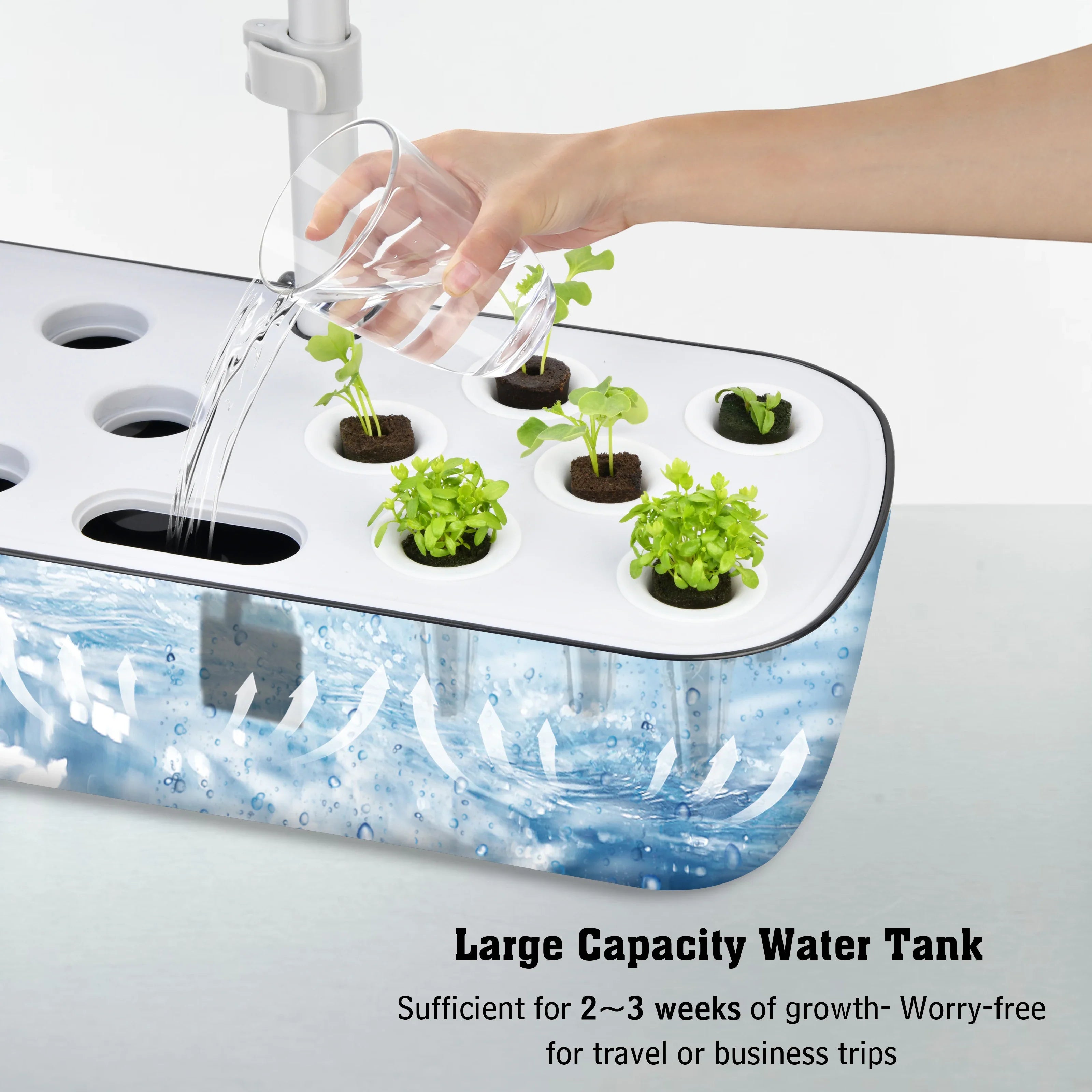 12-Pod Indoor Hydroponic Herb Garden with Smart Timer & LED Light
