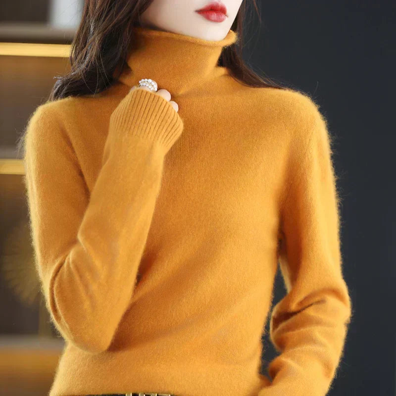 Luxura Cashmere High-Collar Sweater for Cozy Seasons