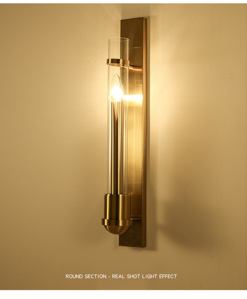 Aurora Luxe Dual-Glow LED Wall Sconce in Gold Finish
