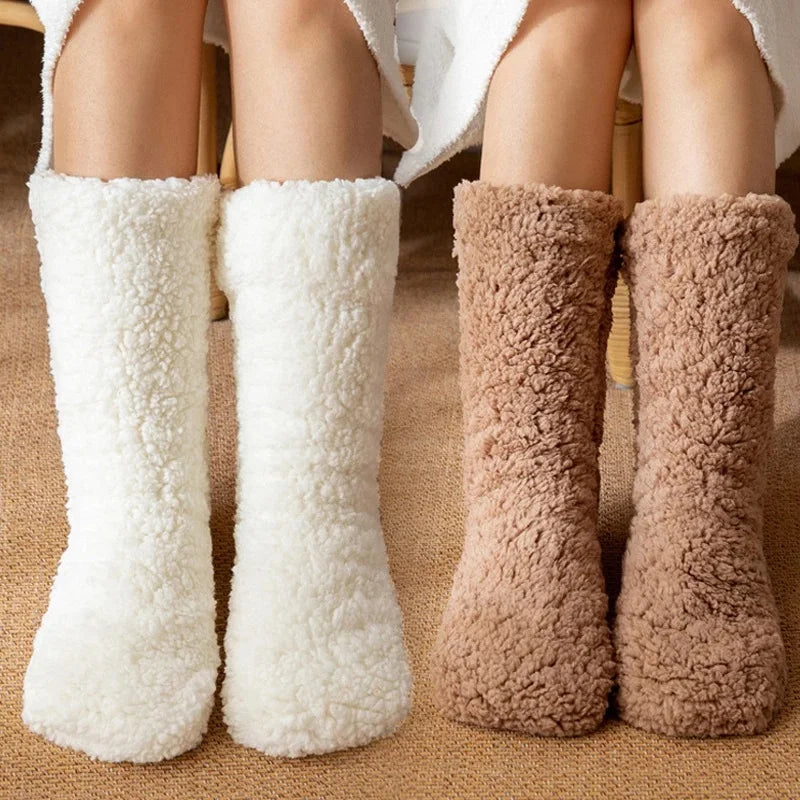 Cozy Luxe Cashmere Socks for Women with Secure Grip