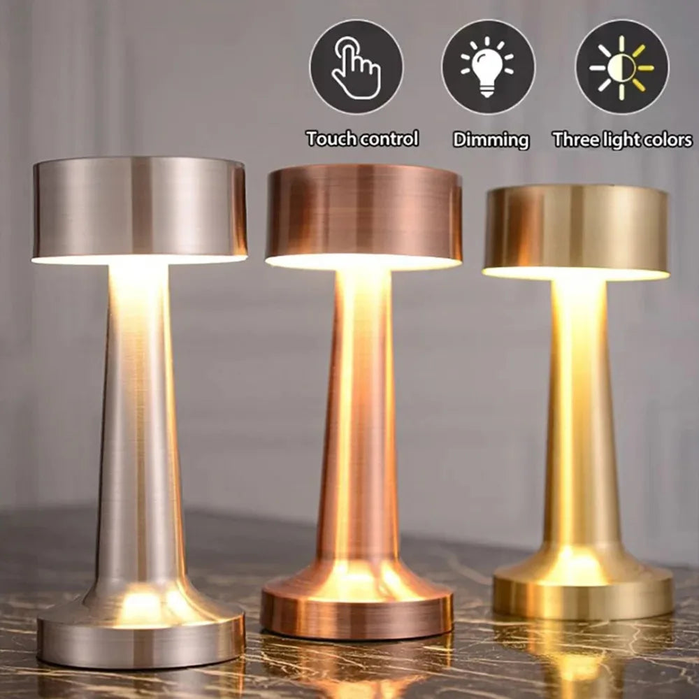 Portable LED Touch Lamp with USB Charging for Stylish Spaces