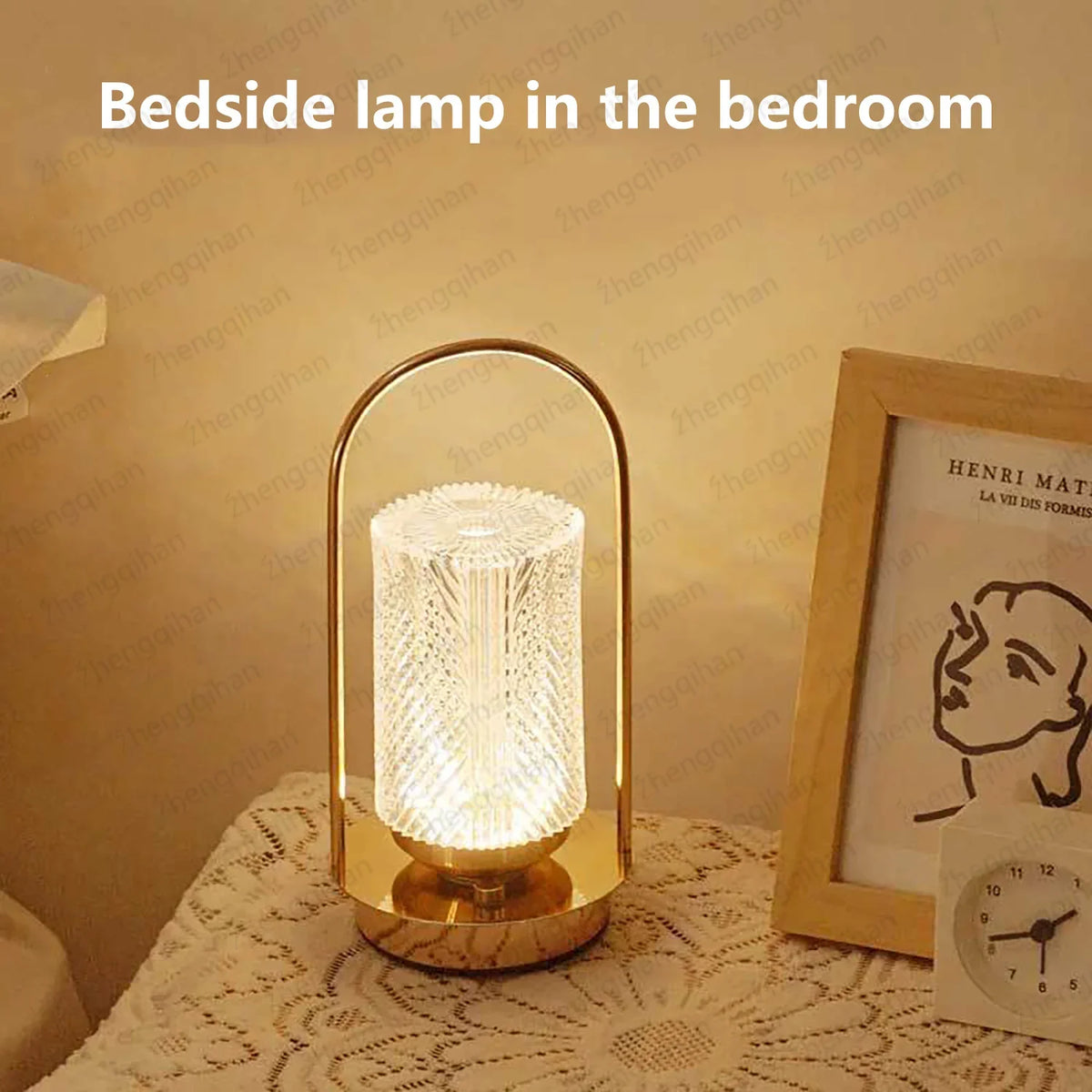 Rechargeable Touch-Control LED Crystal Lamp for Any Space