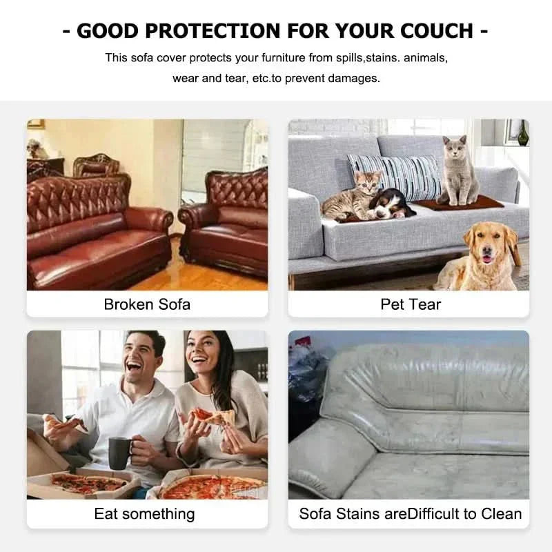 ShieldPro Stretchable Sofa Cover: Water-Resistant & Chic