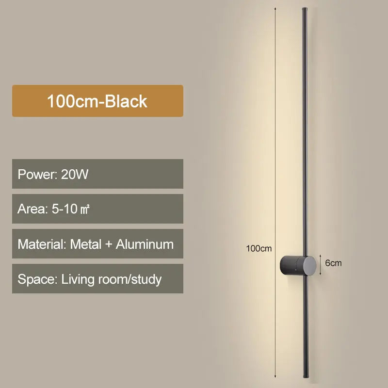 Taavita Wall Lamp Rod Black - Elegant Design for Your Home