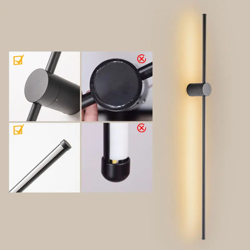 Taavita Wall Lamp Rod Black - Elegant Design for Your Home