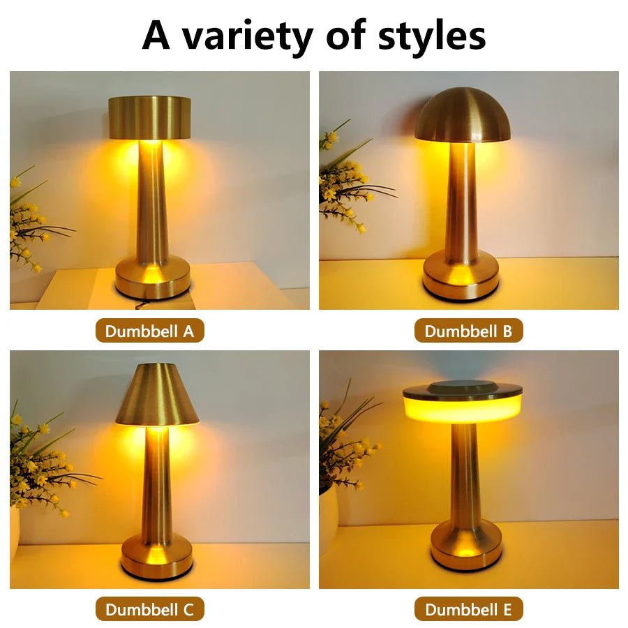 Rechargeable Touch-Control LED Table Lamp for Stylish Spaces