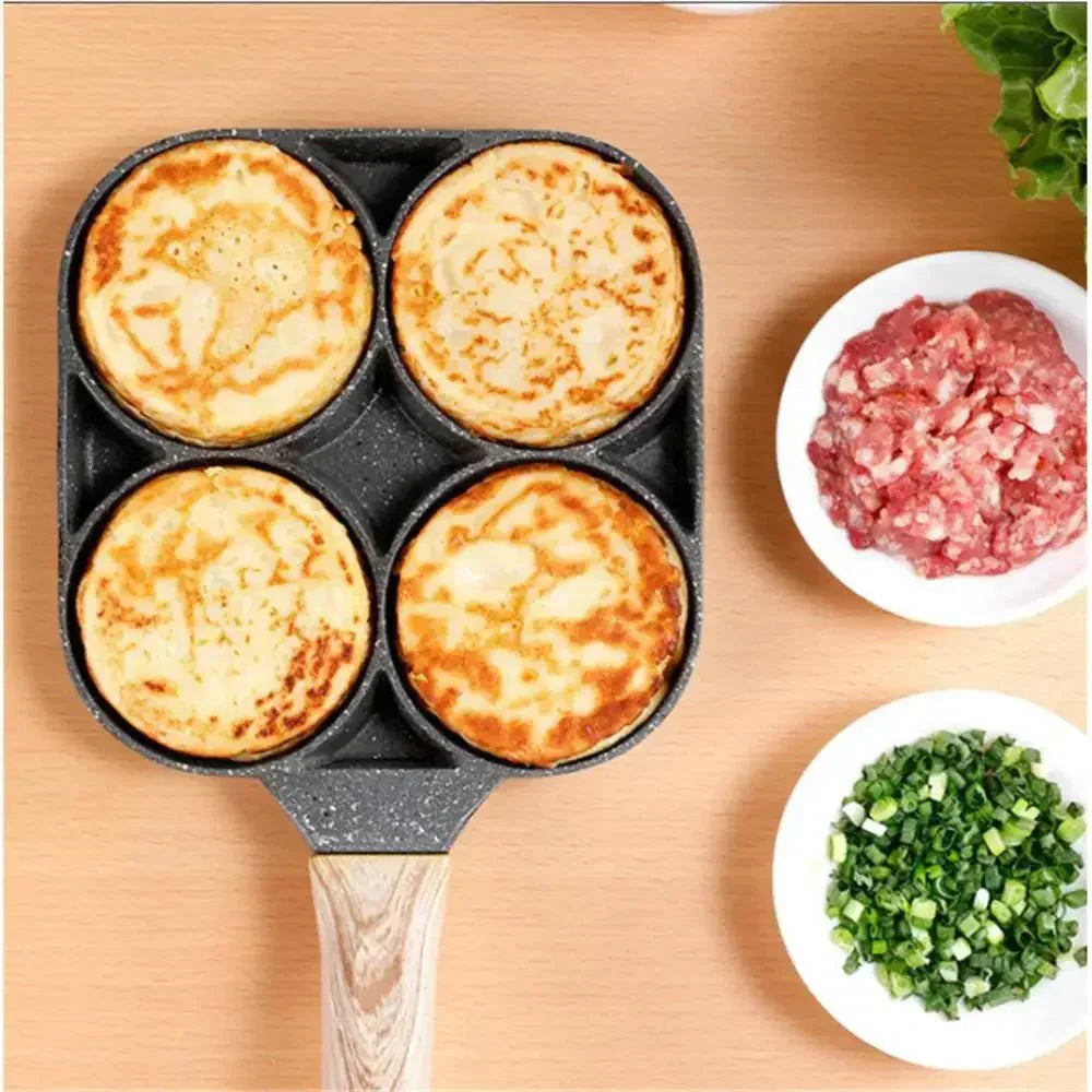 Versatile Nonstick Quadruple Frying Pan for All Your Meals