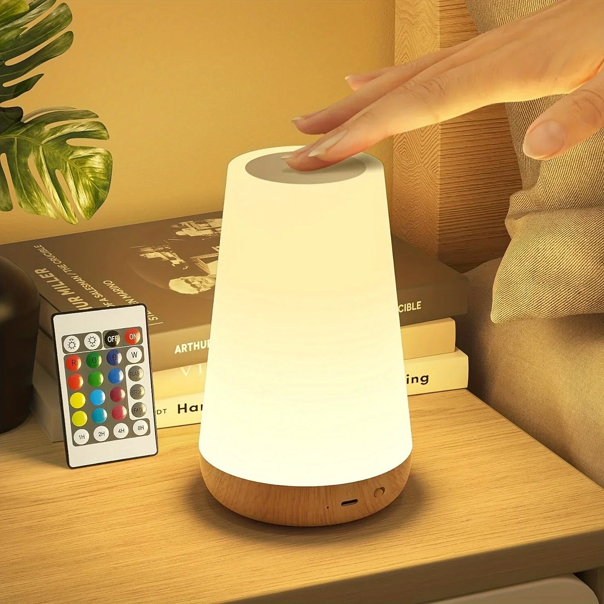 Versatile Touch-Control Dimmable LED Night Lamp with USB Charge